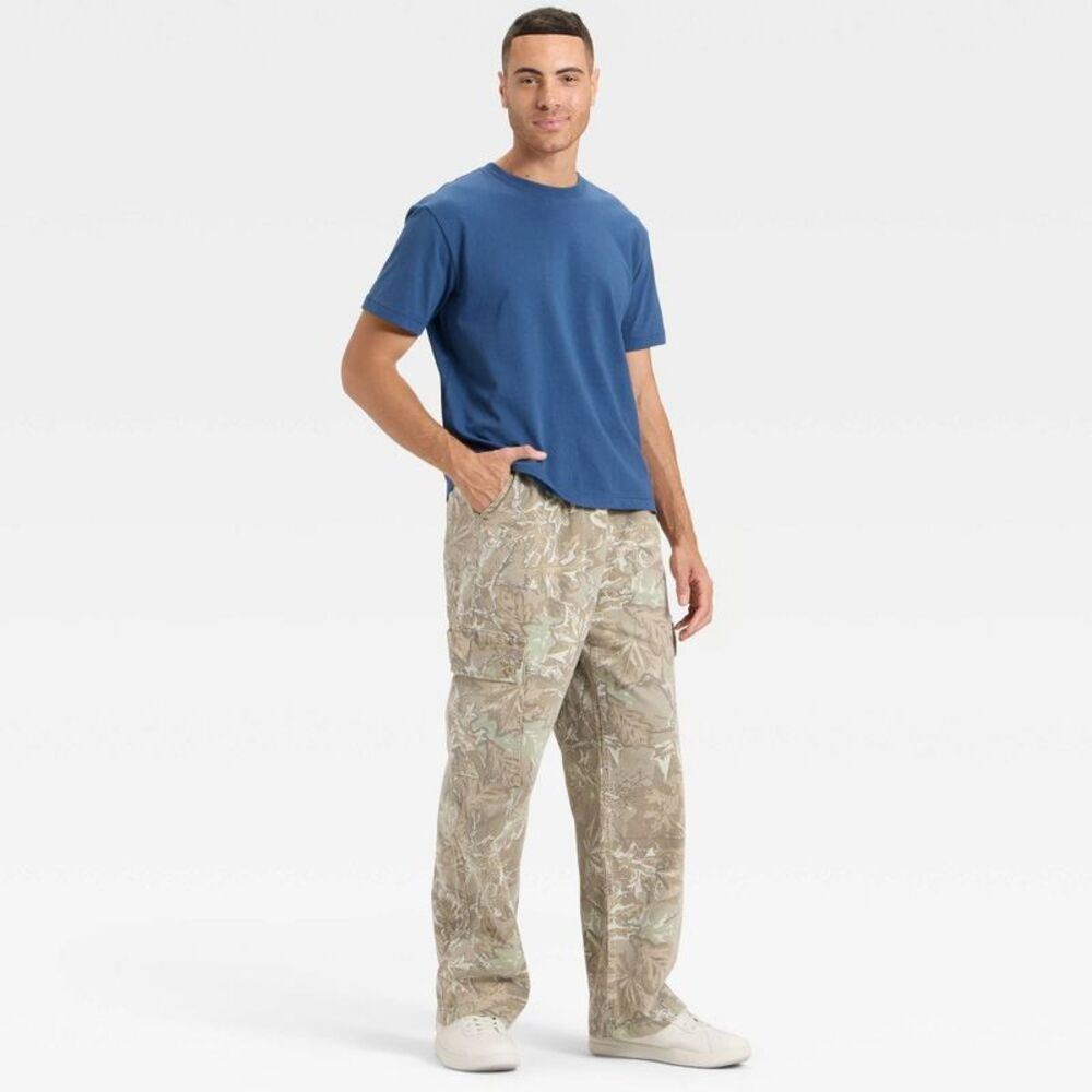 Original Use - Men's Camo Print Baggy Utility Pants - Original Us Green